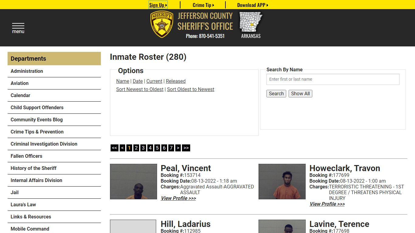 Inmate Roster - Jefferson County Sheriff AR